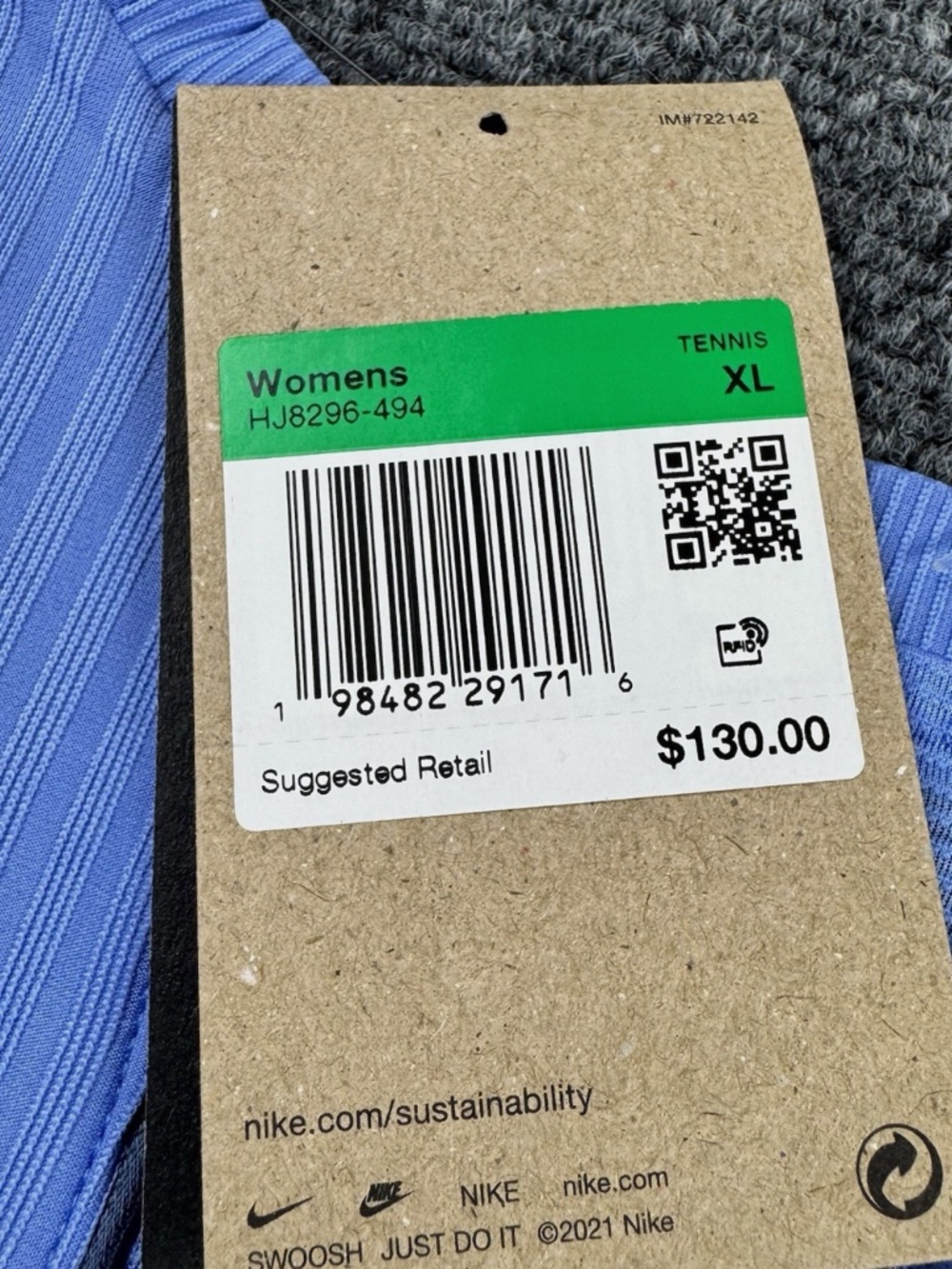 New Nike Court Slam US OPEN Dri-FIT Tennis Dress HJ8296-494 Women's Size XL 0186 - Picture 4 of 7